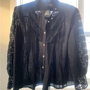 Black Lace blouse. Size XXL. Fits as a XL